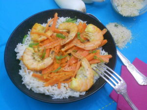 wok de crevettes régime okinawa