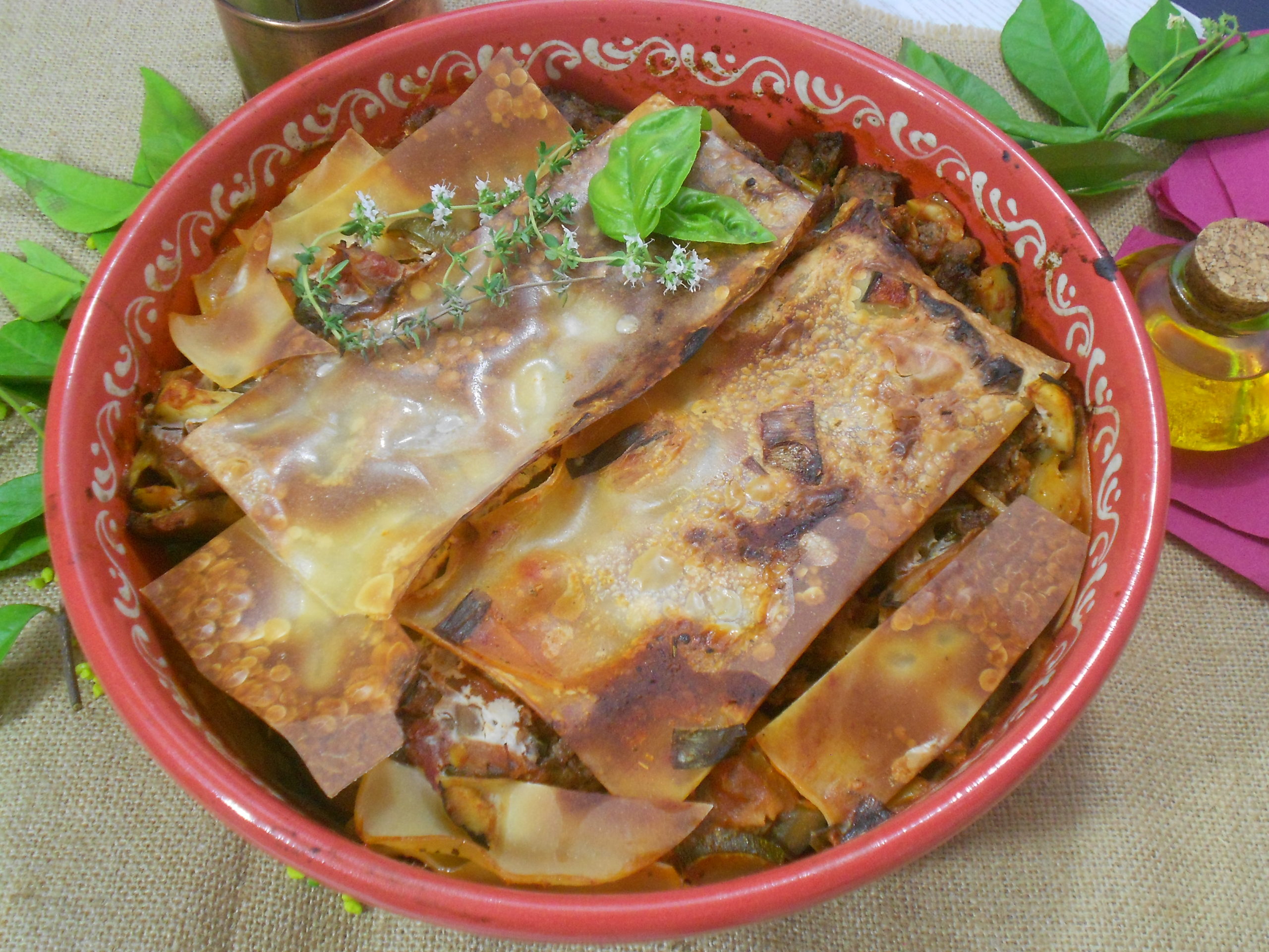 Des lasagnes légères grâce aux nombreux légumes