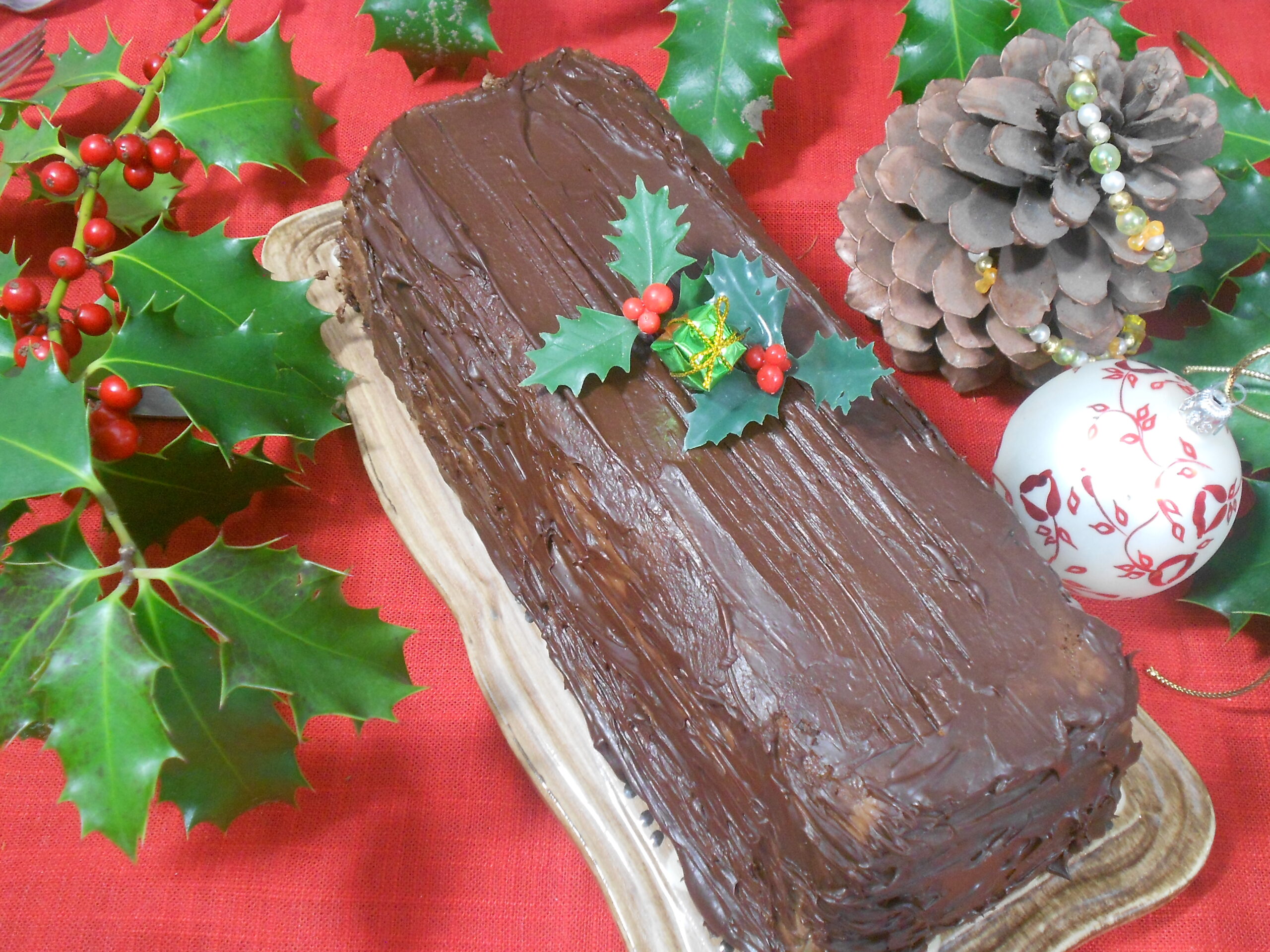 Bûche chocolat sans gluten