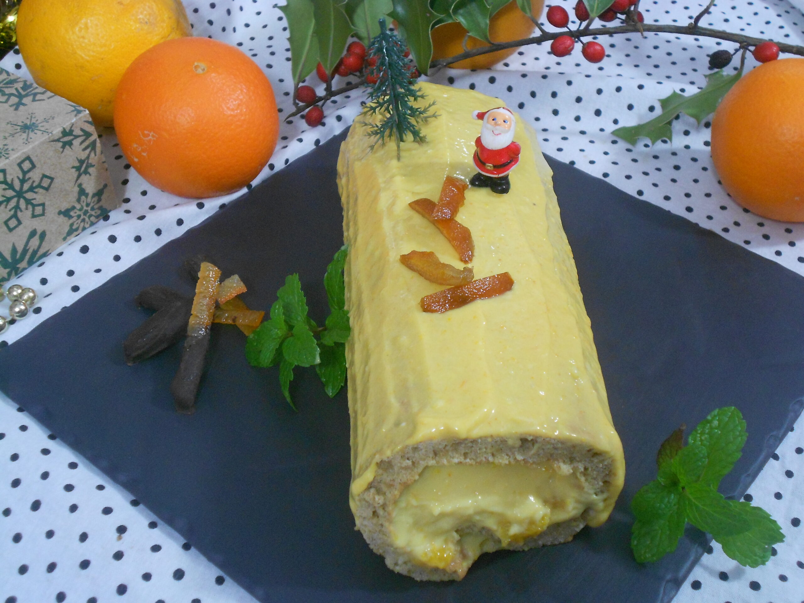 buche sans gluten à l'orange