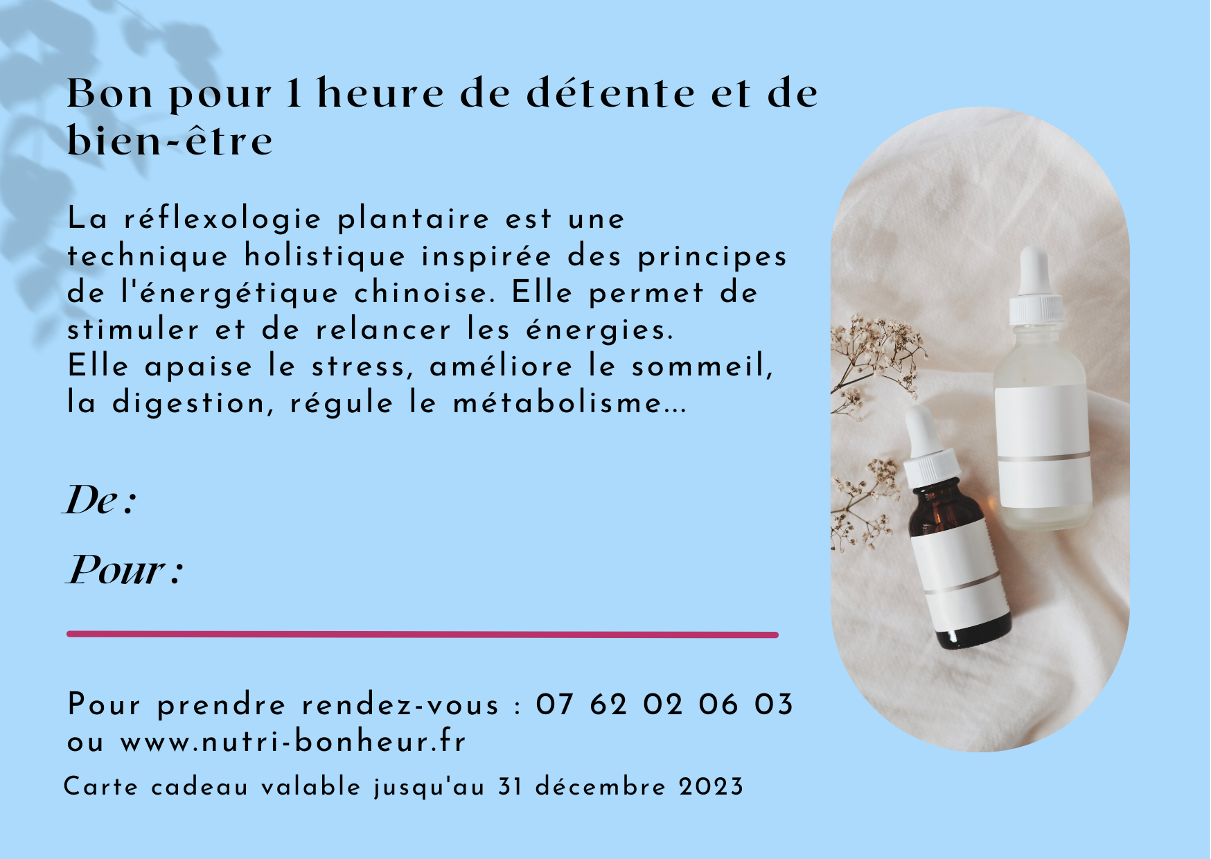 Carte cadeau pour une séance de réflexologie plantaire - spéciale fête des pères – Image 3